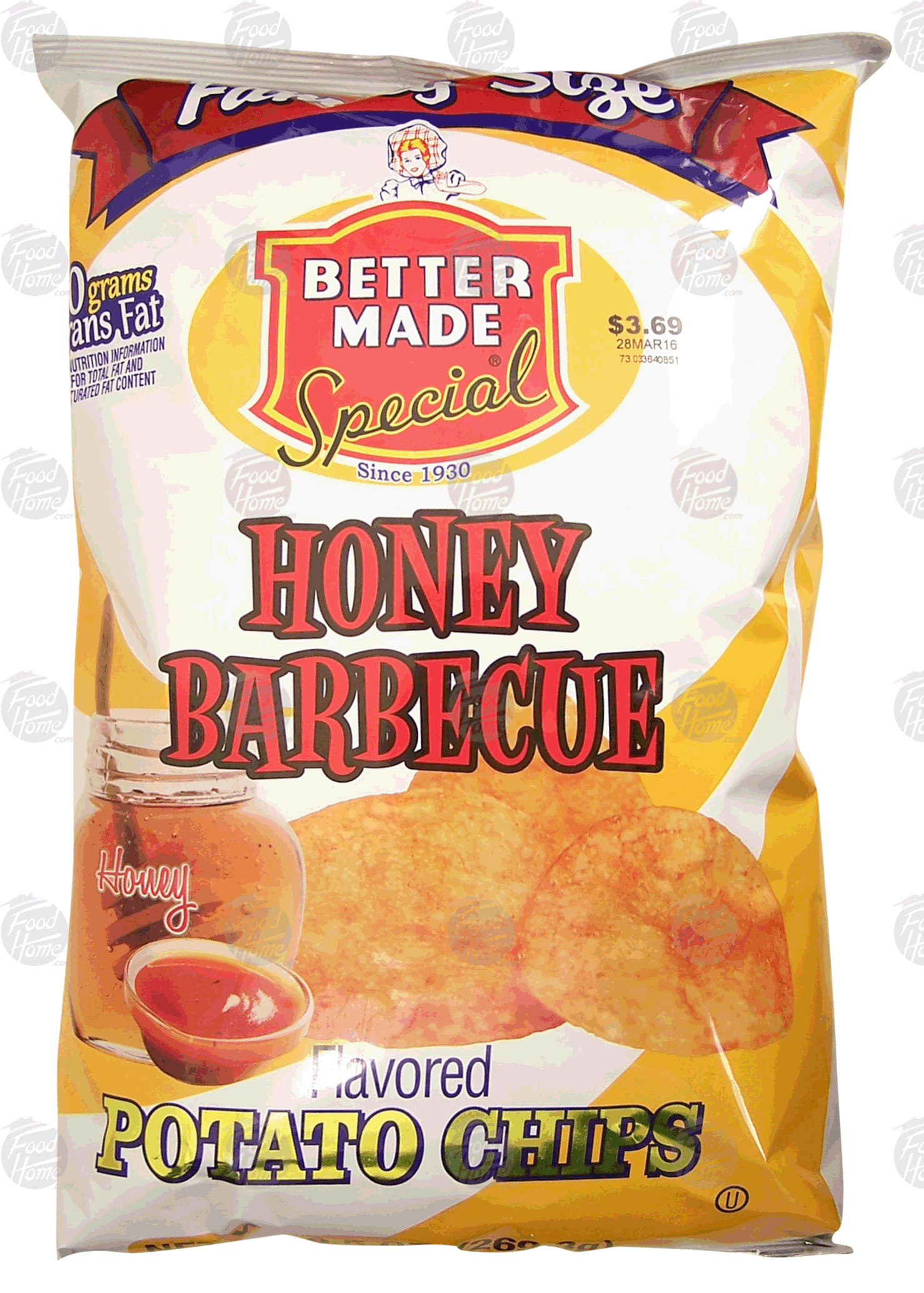 Better Made Family Size honey barbecue flavored potato chips Full-Size Picture